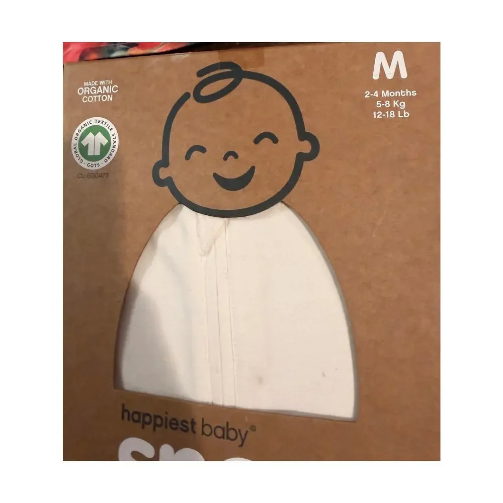 Happiest Baby SNOO Sack Medium 2-4 Months Organic Cotton Swaddle New in Box